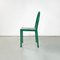 Italian Modern Green Tubular Metal and Grey Straw Stackable Chairs, 1980s, Set of 6 6
