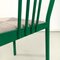 Italian Modern Green Tubular Metal and Grey Straw Stackable Chairs, 1980s, Set of 6 14