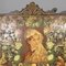 Englischer Wandschirm aus Holz mit Porträts und Blumencollage, 1800er 14