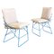 Italian Modern Sof Chairs in Metal and Fabric by Enzo Mari for Driade, 1980s, Set of 2 1