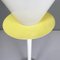 Lámpara de mesa italiana moderna de cristal de Murano y metal amarillo, años 80, Imagen 10