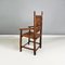 Antiker italienischer Stuhl mit hoher Rückenlehne und geschnitzten Holzarmen, 1800er 5