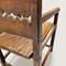 Antiker italienischer Stuhl mit hoher Rückenlehne und geschnitzten Holzarmen, 1800er 14