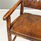 Antiker italienischer Stuhl mit hoher Rückenlehne und geschnitzten Holzarmen, 1800er 8