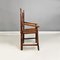 Antiker italienischer Stuhl mit hoher Rückenlehne und geschnitzten Holzarmen, 1800er 4