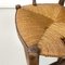 French Wood Oak and Straw Chair with Armrests Decorations, 1890s, Image 12