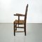 French Wood Oak and Straw Chair with Armrests Decorations, 1890s 3