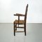 French Wood Oak and Straw Chair with Armrests Decorations, 1890s, Image 3