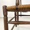 French Wood Oak and Straw Chair with Armrests Decorations, 1890s, Image 10