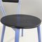 Modern Italian Chairs in Blue Metal, Black Wood and Black Rubber, 1980s, Set of 2 14