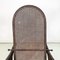 Art Deco Dark Wood and Straw Armchair with Reclining Backrest, 1890s, Image 7