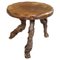 Tavolino da caffè Mid-Century rustico rotondo in legno e rami, Italia, anni '50, Immagine 1
