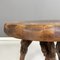 Mid-Century Italian Organic Rustic Round Coffee Table in Wood and Branches, 1950s 8