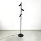 Modern Italian Adjustable 3 Lights Floor Lamp P393 attributed to Luci in Black Metal, 1970s 2