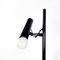 Lampadaire Ajustable à 3 Lumières P393 attribué à Luci en Métal Noir, Italie, 1970s 4