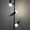 Lámpara de pie italiana ajustable con tres luces P393 atribuida a Luci en metal negro, años 70, Imagen 6