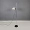 Modern Italian Chromed Metal White Black Plastic Floor Lamp attributed to Guzzini, 1970s, Image 3