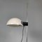 Modern Italian Chromed Metal White Black Plastic Floor Lamp attributed to Guzzini, 1970s 5