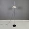 Modern Italian Chromed Metal White Black Plastic Floor Lamp attributed to Guzzini, 1970s 4