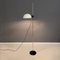 Modern Italian Chromed Metal White Black Plastic Floor Lamp attributed to Guzzini, 1970s, Image 2