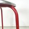 Tavolino da caffè rotondo moderno in metallo rosso, Italia, anni '80, Immagine 11