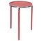 Modern Italian Round Coffee Table in Red Metal, 1980s, Image 1
