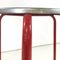 Tavolino da caffè rotondo moderno in metallo rosso, Italia, anni '80, Immagine 10