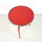 Modern Italian Round Coffee Table in Red Metal, 1980s 4