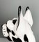 Moderne italienische Schwarzweiße Keramik Harlekin Dogge Dog Skulptur, 1980er 11