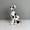 Modern Italian Black White Ceramic Harlequin Great Dane Dog Sculpture, 1980s 2