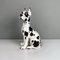 Modern Italian Black White Ceramic Harlequin Great Dane Dog Sculpture, 1980s, Image 2