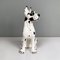 Modern Italian Black White Ceramic Harlequin Great Dane Dog Sculpture, 1980s, Image 3