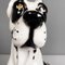 Modern Italian Black White Ceramic Harlequin Great Dane Dog Sculpture, 1980s 9