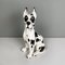 Modern Italian Black White Ceramic Harlequin Great Dane Dog Sculpture, 1980s 4