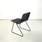 Modern Italian Metal Rod and Perforated Metal Sheet Black Metal Chair, 1980s, Image 5