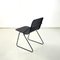 Moderner italienischer Stuhl aus schwarzem Metall mit Stangen und Lochblech, 1980er 5