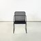 Modern Italian Metal Rod and Perforated Metal Sheet Black Metal Chair, 1980s 2