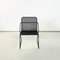 Moderner italienischer Stuhl aus schwarzem Metall mit Stangen und Lochblech, 1980er 2