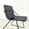 Modern Italian Metal Rod and Perforated Metal Sheet Black Metal Chair, 1980s 8