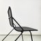 Moderner italienischer Stuhl aus schwarzem Metall mit Stangen und Lochblech, 1980er 9