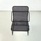 Modern Italian Metal Rod and Perforated Metal Sheet Black Metal Chair, 1980s 7