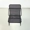Moderner italienischer Stuhl aus schwarzem Metall mit Stangen und Lochblech, 1980er 7