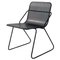 Modern Italian Metal Rod and Perforated Metal Sheet Black Metal Chair, 1980s 1