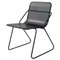 Moderner italienischer Stuhl aus schwarzem Metall mit Stangen und Lochblech, 1980er 1