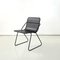 Moderner italienischer Stuhl aus schwarzem Metall mit Stangen und Lochblech, 1980er 3