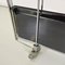 Mid-Century Modern Italian Metal and Black Plastic Food Trolley on Wheels, 1960s 18