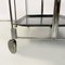 Mid-Century Modern Italian Metal and Black Plastic Food Trolley on Wheels, 1960s 13