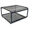 Low Coffee Table in Matte Black Metal, 1980s, Image 1