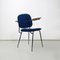 Mid-Century Italian Fabric, Iron and Beech Chair with Arms, 1960s, Image 10