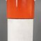 Lámpara de pie italiana era espacial de metal naranja y blanco con vidrio opalino, años 70, Imagen 7